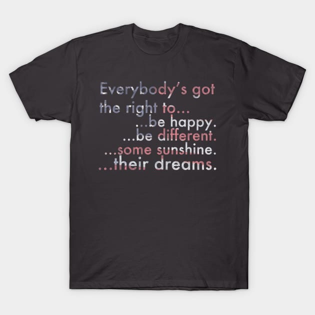 Everybody's Got The Right... T-Shirt by beethovenday